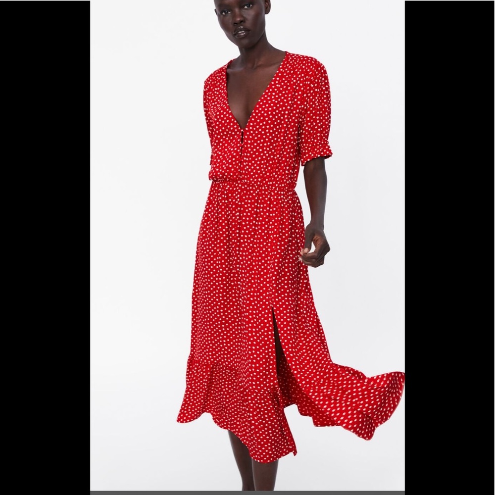 🌺Zara NWT polka dot maxi dress🌺